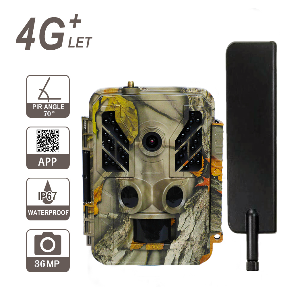 Haute qualité 36MP caméra de piste extérieure cellulaire APP contrôle MMS SMTP FTP 4G caméra Scout pour la chasse